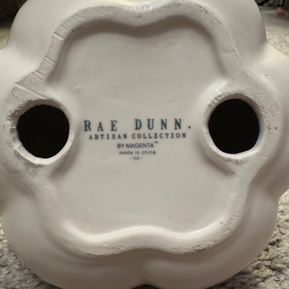 Rae Dunn "GATHER" White Ceramic Pumpkin Centerpiece Decor - Picture 3 of 7